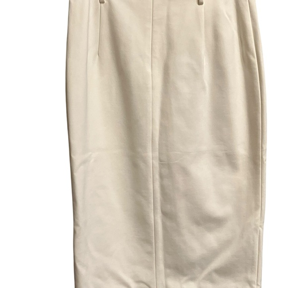 White House Black Market white Ivory Button-Front Skirt - Picture 15 of 16